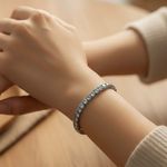 серебряные браслеты с полудрагоценными камнями 59107200